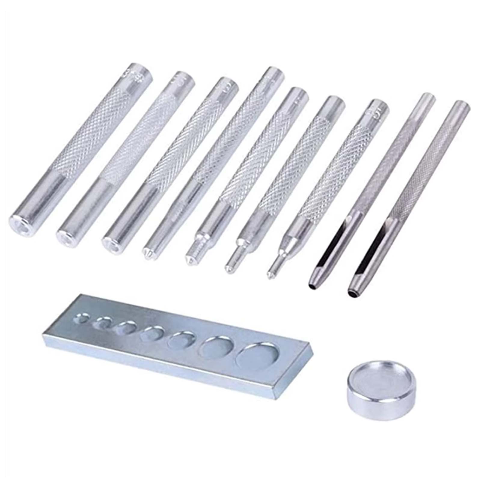 Leatherwork Rivet Setter - 11 pezzi di rivetti a scatto,