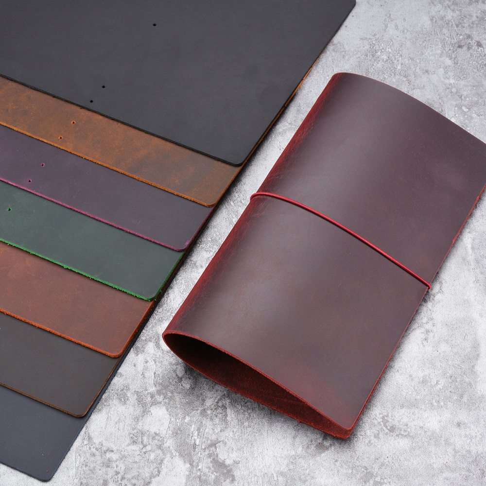 Leather Work Diary - Copertina per notebook fai-da-te in pelle