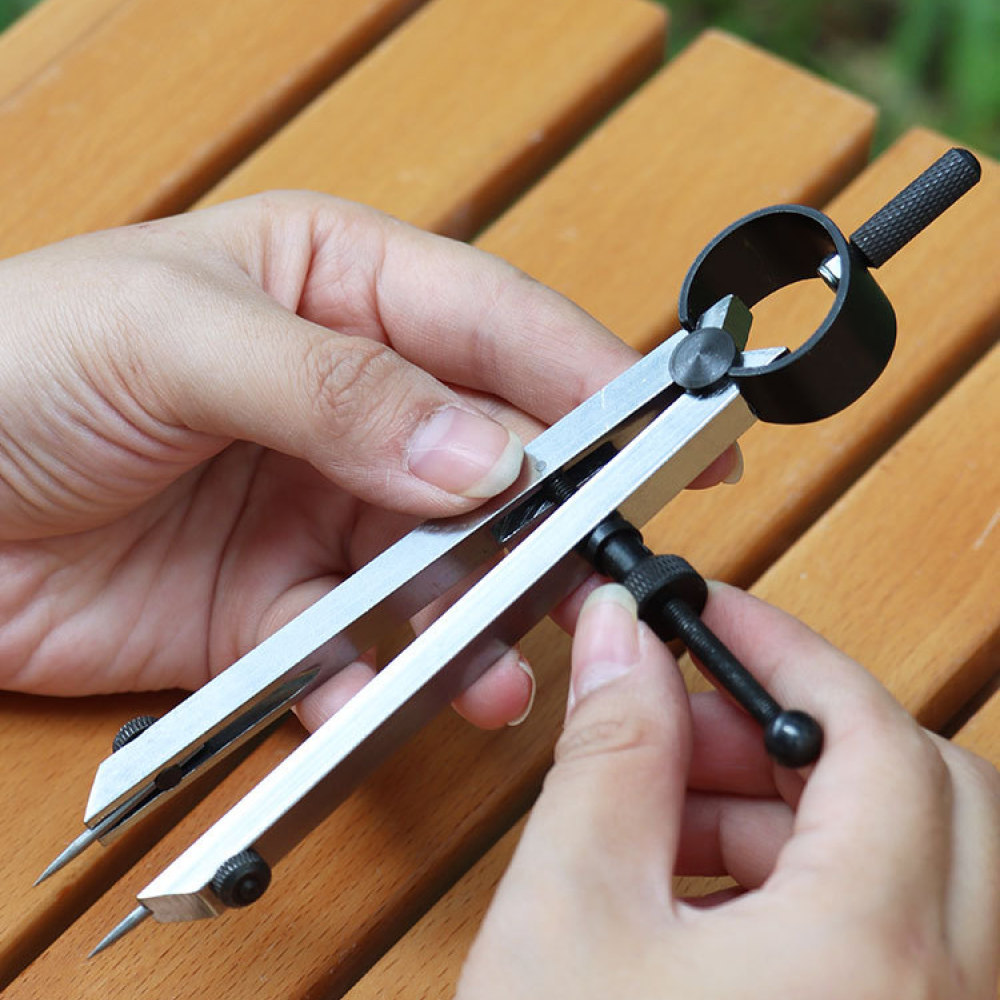 Leatherwork Edge Creaser - Divisore a Ali in Acciaio al