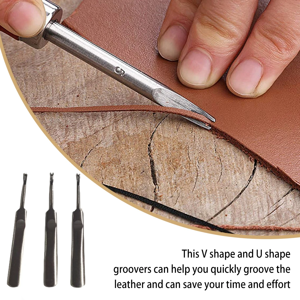 Kit di 3 attrezzi per scanalat - Leatherwork Edge Creaser recensione e prezzo
