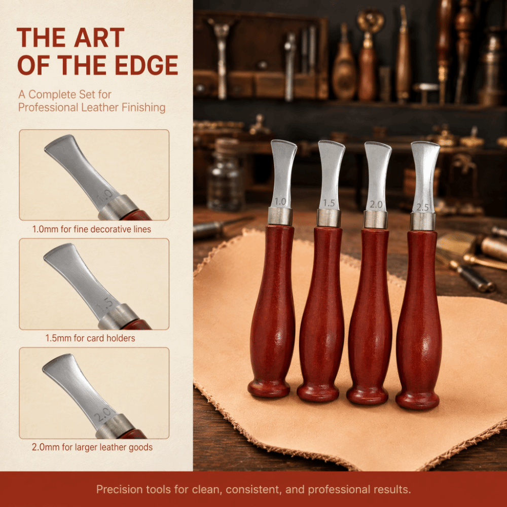 Set di 4 Smussatori di Precisi - Leatherwork Edge Creaser recensione e prezzo